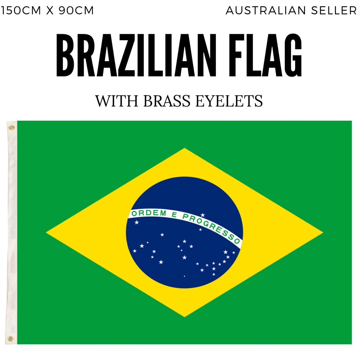 Brazil Country Flag - Heavy Duty Brazilian Flag (150cm x 90cm)