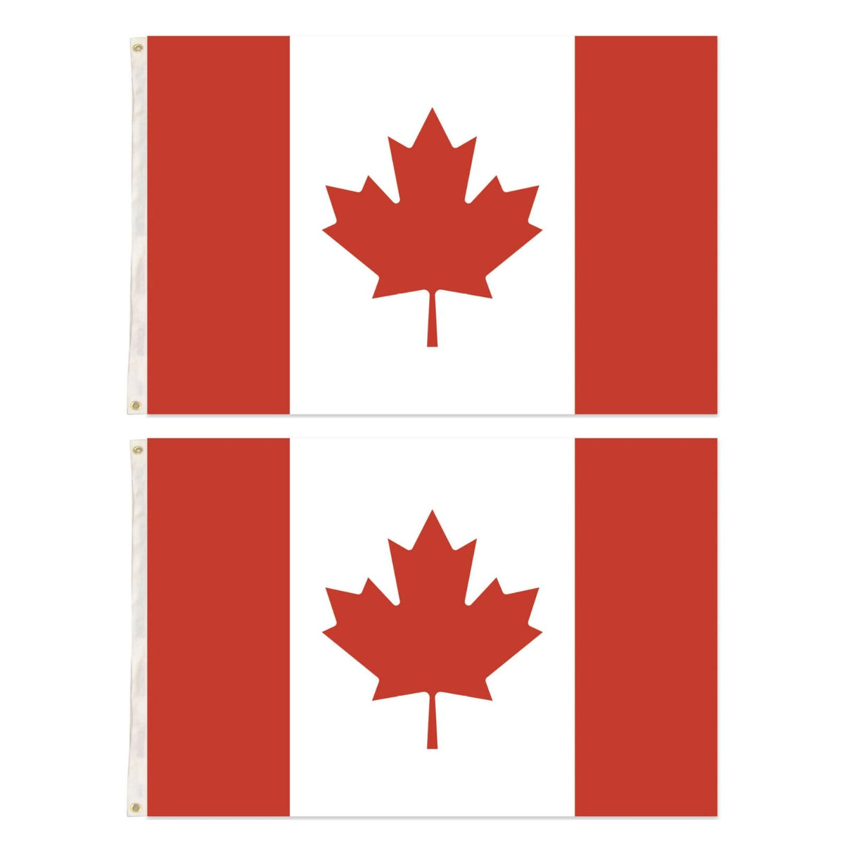 2x Canada Country Flags Heavy Duty Canadian Maple Leaf - 150cm x 90cm