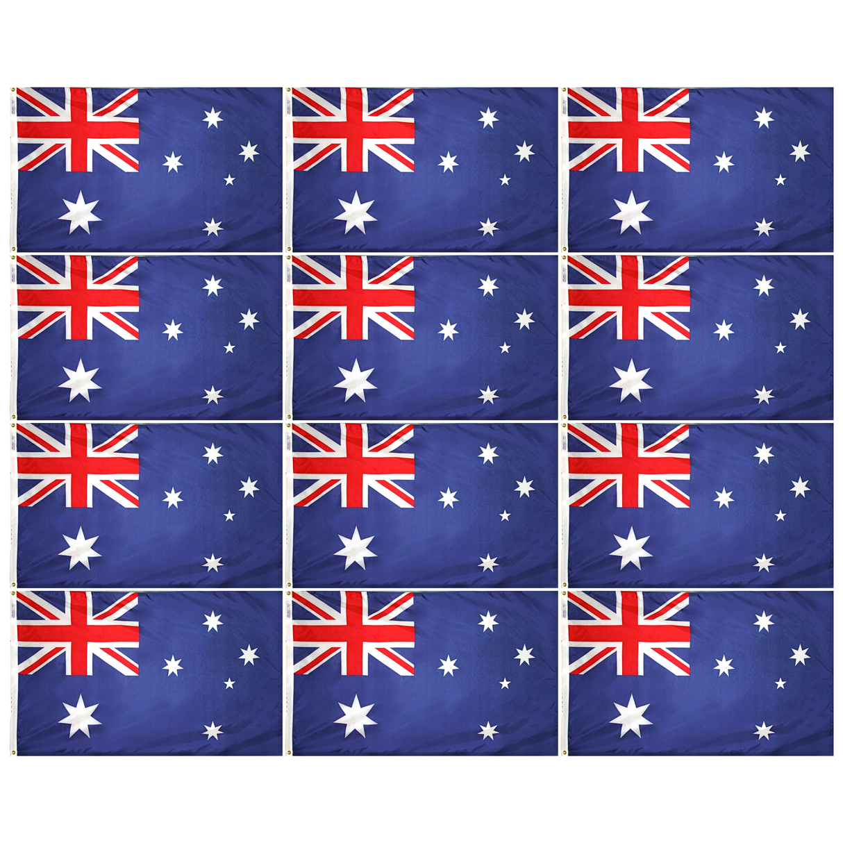 12x Large Australia Flag Bulk Pack - Australian National Flag (180 x 90cm)