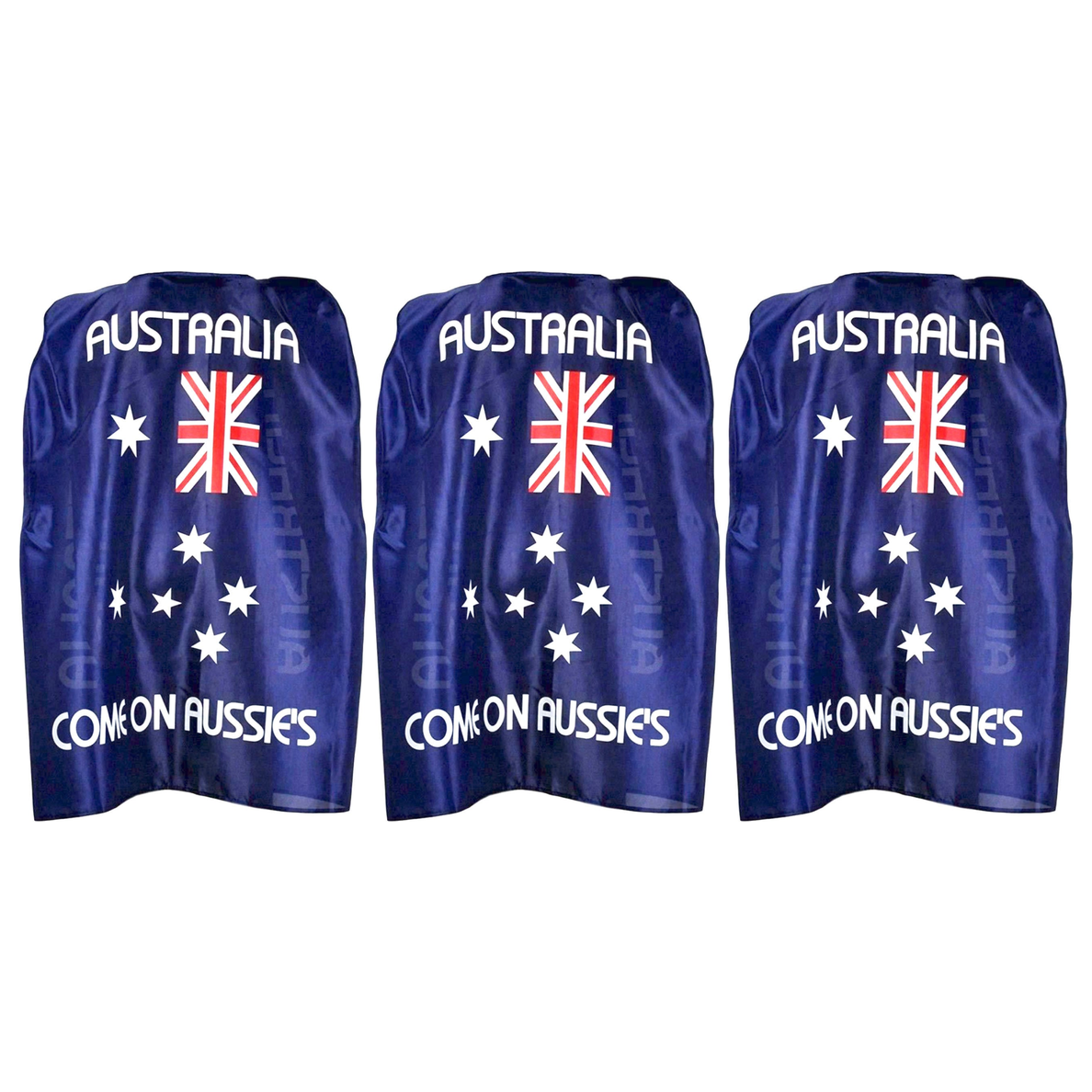 3x Australian Flag Cape Pack - Aussie Costume Wrap