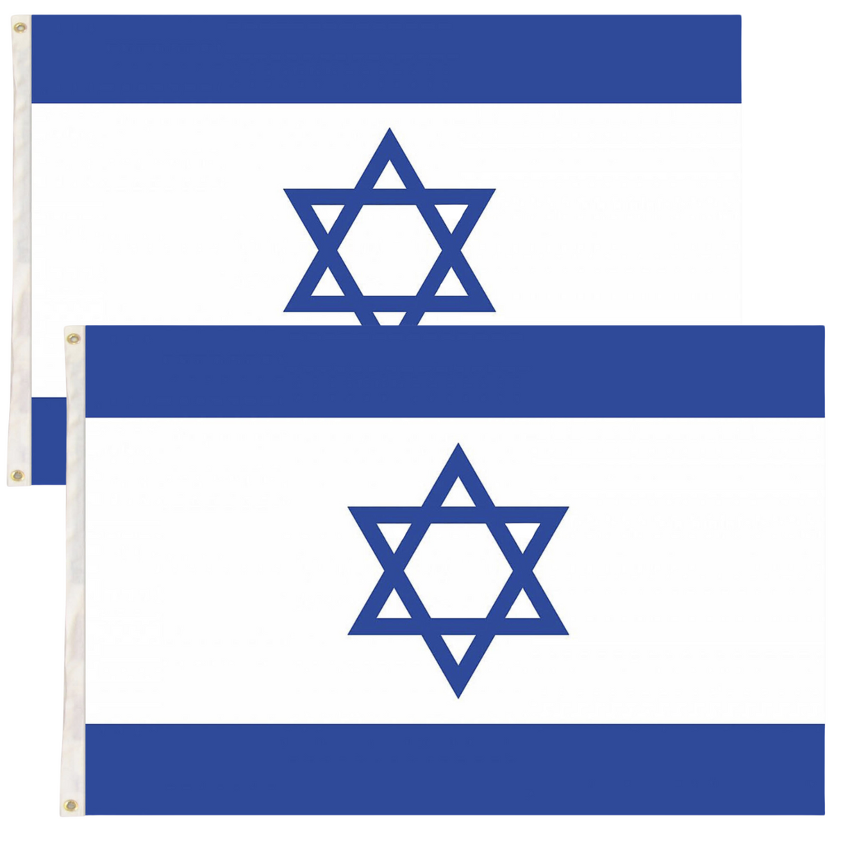 2x Israel Israeli Country Flags Heavy Duty Star Of David Jewish - 150cm x 90cm