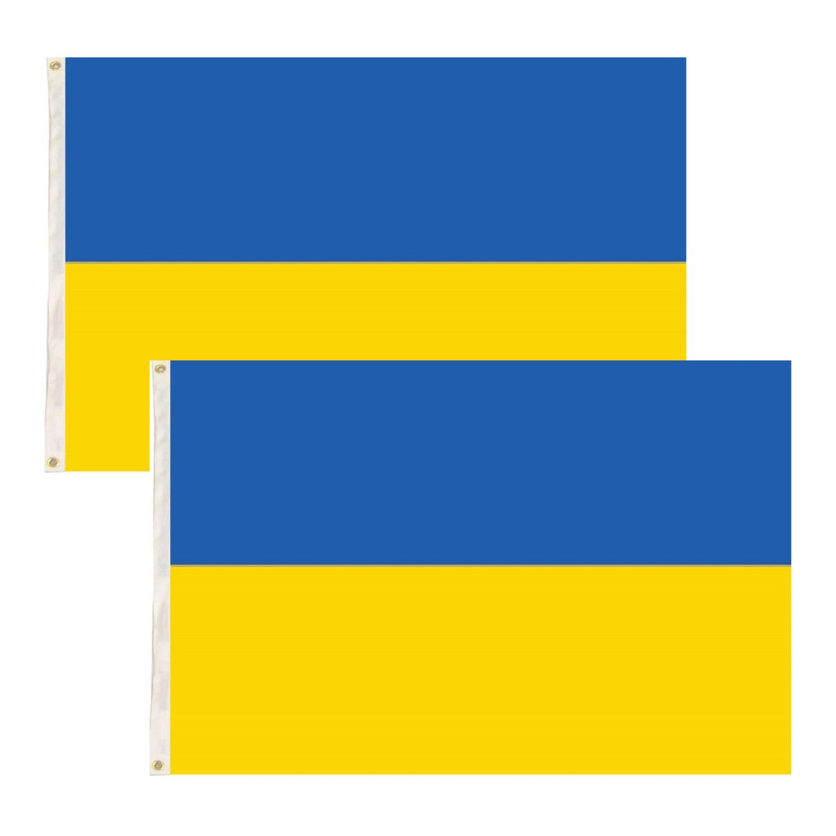 2x Ukraine Country Flags Ukrainian Heavy Duty with Metal Eyelets - 150cm x 90cm