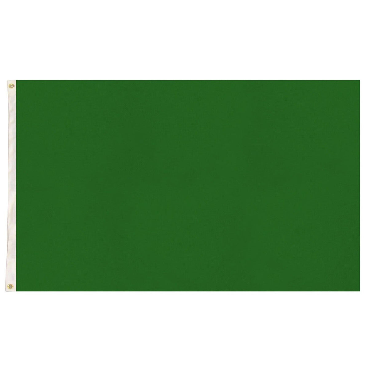 2x Plain Green Flag Pack - School Colours/Houses - Sports Days (90x150cm)