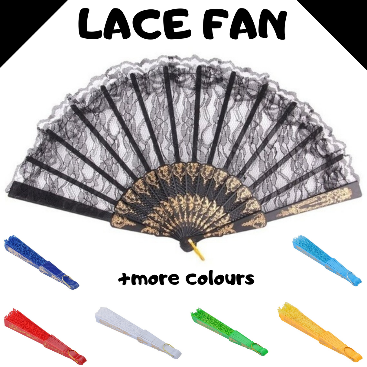 LACE FAN Hand Folding Wedding Party Bridal Spanish Costume Accessory - Green