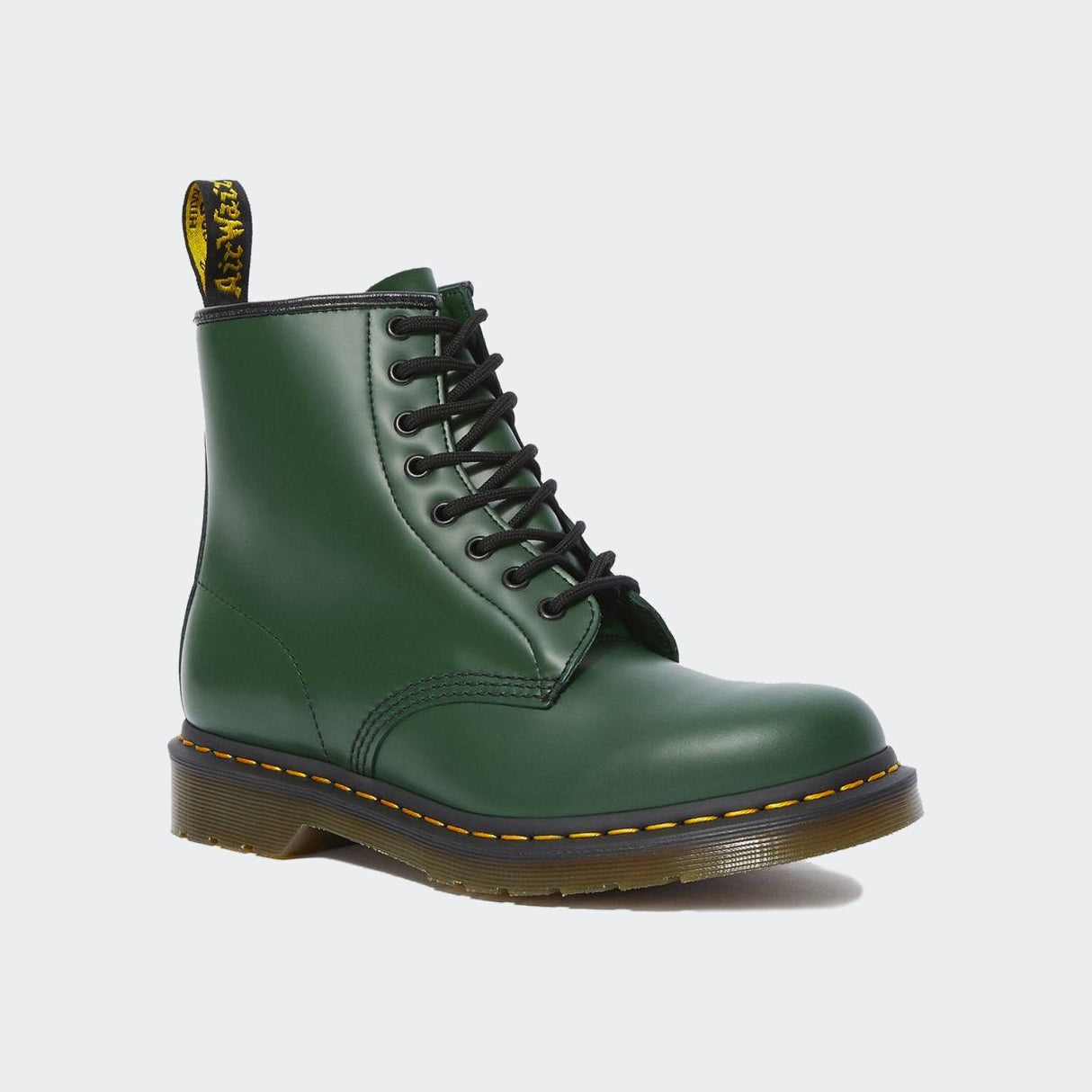 Dr. Martens 1460 Smooth Leather Womens 8 Eye Lace up Boots - Green