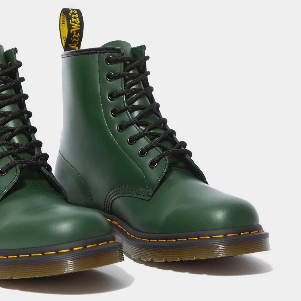 Dr. Martens 1460 Smooth Leather Womens 8 Eye Lace up Boots - Green