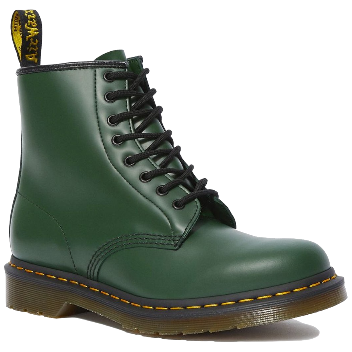 Dr. Martens 1460 Smooth Leather Womens 8 Eye Lace up Boots - Green