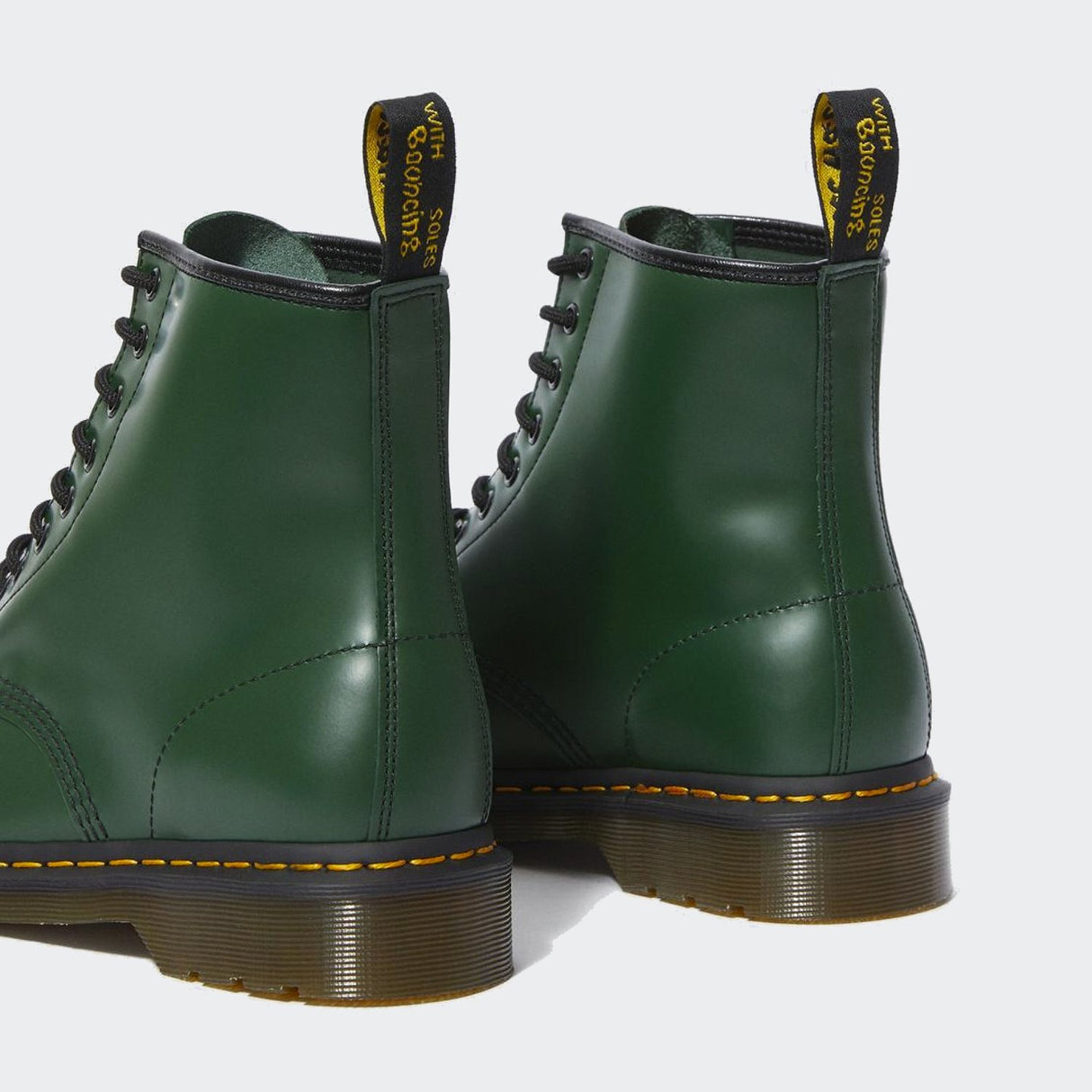Dr. Martens 1460 Smooth Leather Womens 8 Eye Lace up Boots - Green