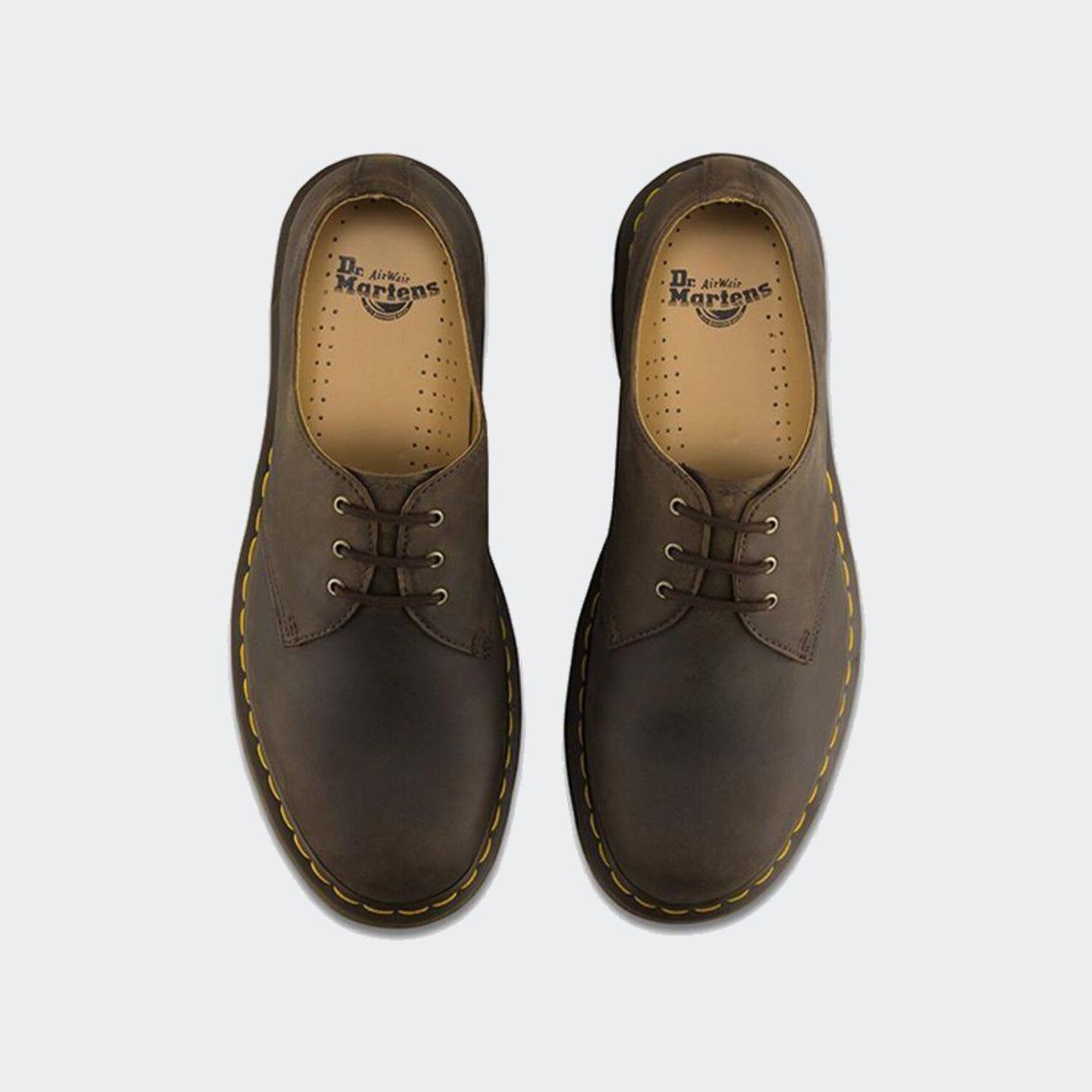 Dr. Martens 1461 Classic Smooth Shoes (3 Eye Lace Up Flats) - Dark Brown
