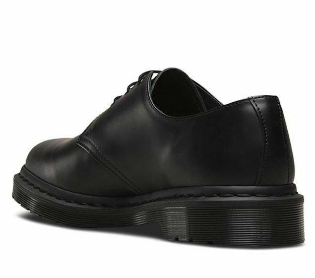 Dr. Martens Mono Smooth Flats Women's Lace-Up Shoes - Black