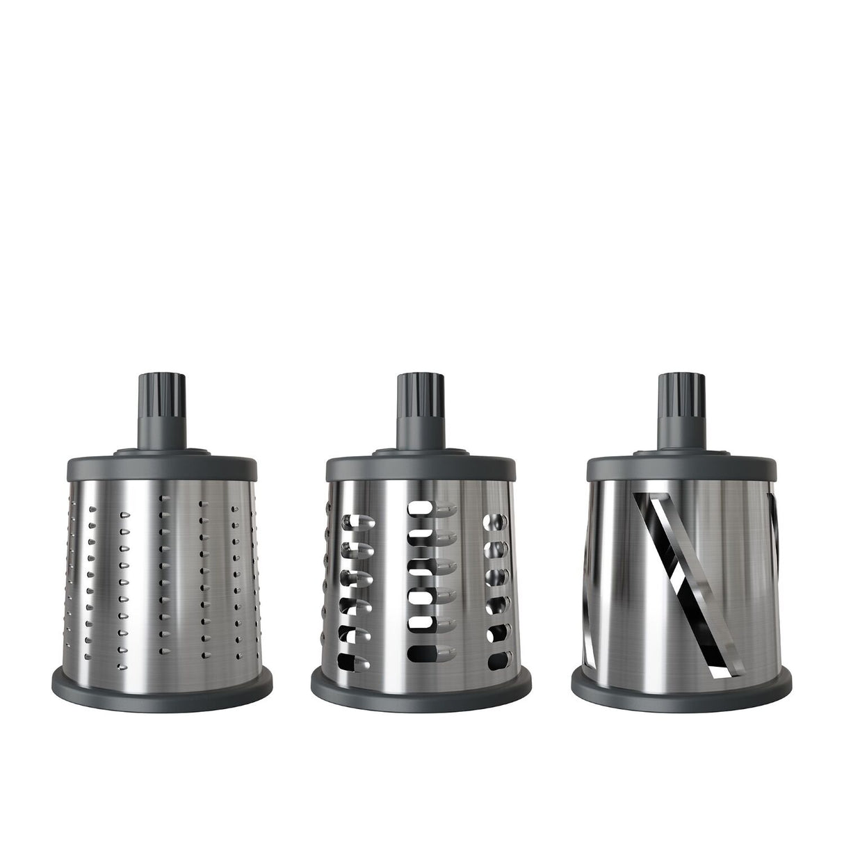 Zyliss Gourmet Drum Grater 3 Stainless Steel Drums with Suction Base