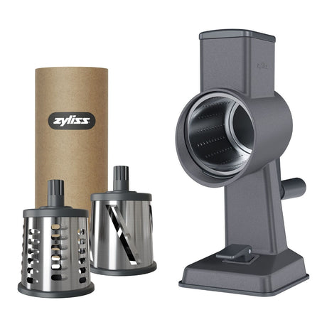 Zyliss Gourmet Drum Grater 3 Stainless Steel Drums with Suction Base