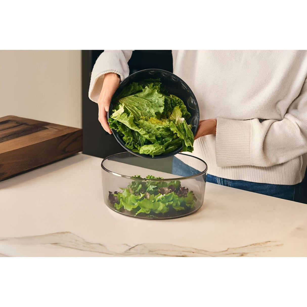 Zyliss Easy Spin Salad Spinner Large AquaVent Quick Dry Vegetable Salad Washer