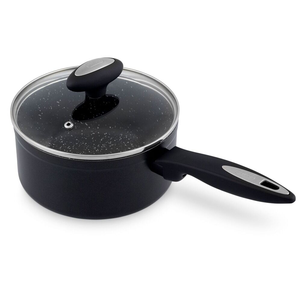 Zyliss Ultimate Forged 16cm/1.5L Non-Stick Saucepan w/ Lid Cover - Black