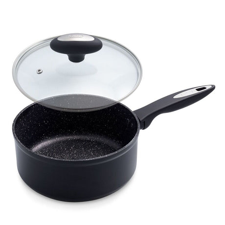 Zyliss Ultimate Forged 16cm/1.5L Non-Stick Saucepan w/ Lid Cover - Black