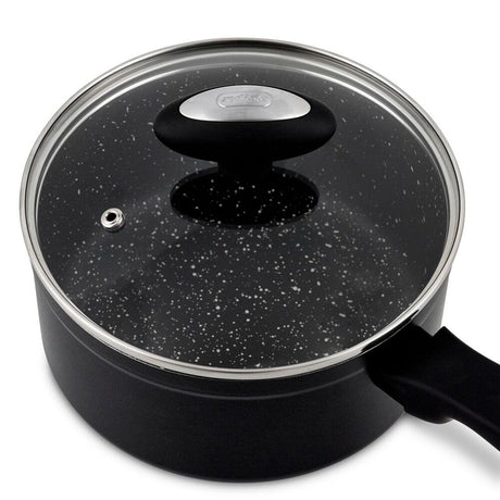 Zyliss Ultimate Forged 16cm/1.5L Non-Stick Saucepan w/ Lid Cover - Black