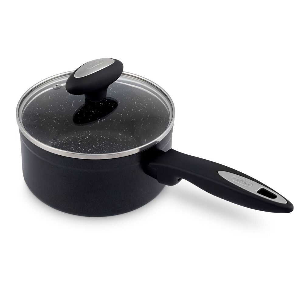Zyliss Ultimate Forged 20cm/3L Non-Stick Saucepan w/ Lid Cover - Black