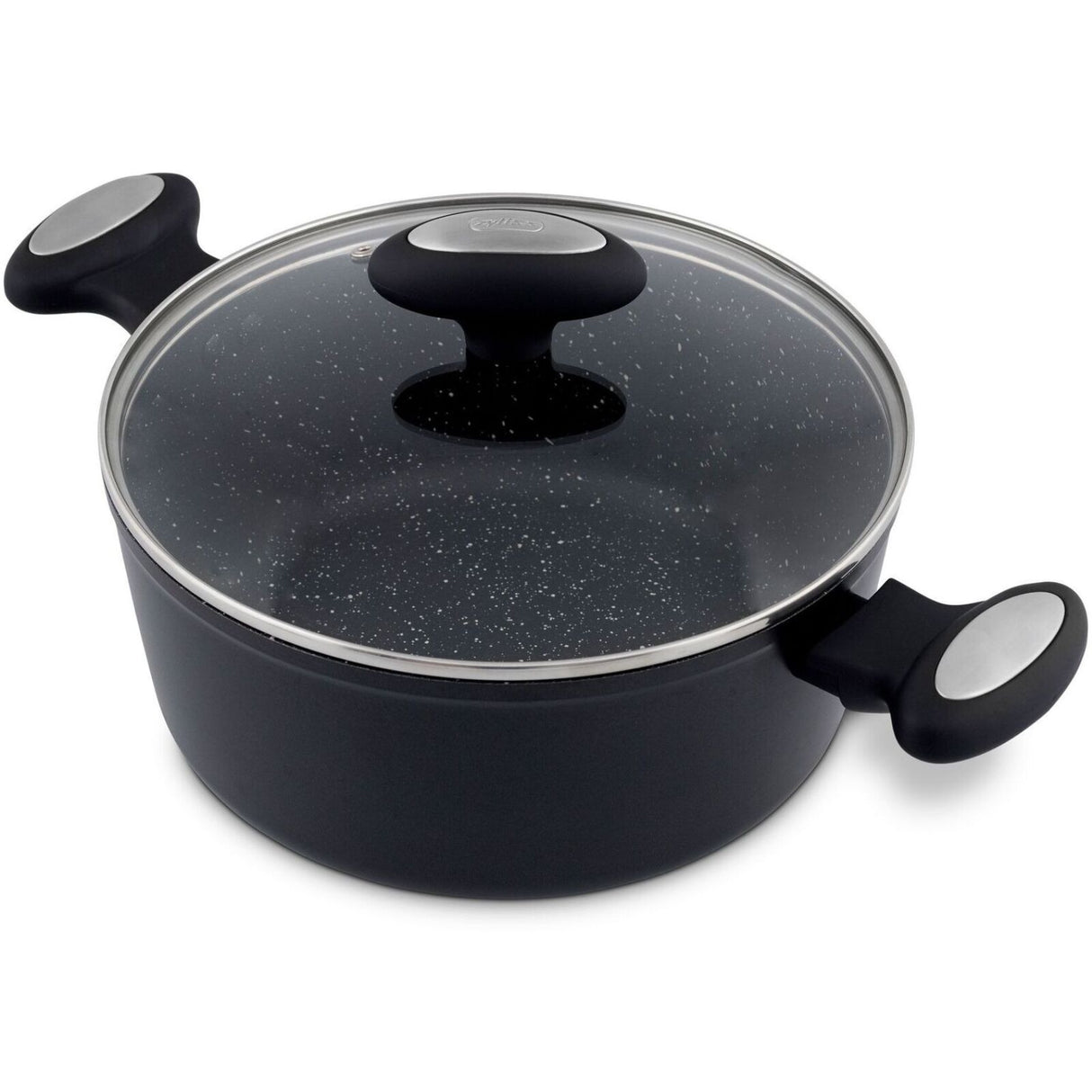 Zyliss Ultimate Forged 20cm/2L Non-Stick Stock Pot w/ Lid Cover - Black