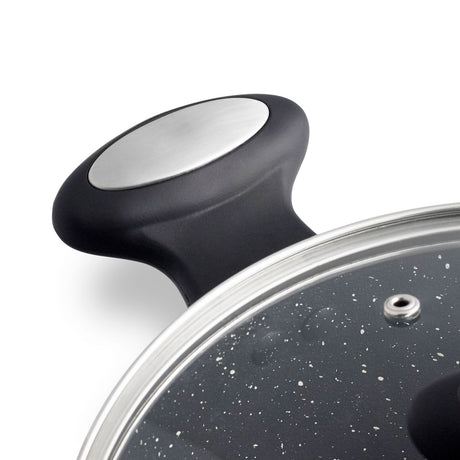 Zyliss Ultimate Forged 20cm/2L Non-Stick Stock Pot w/ Lid Cover - Black