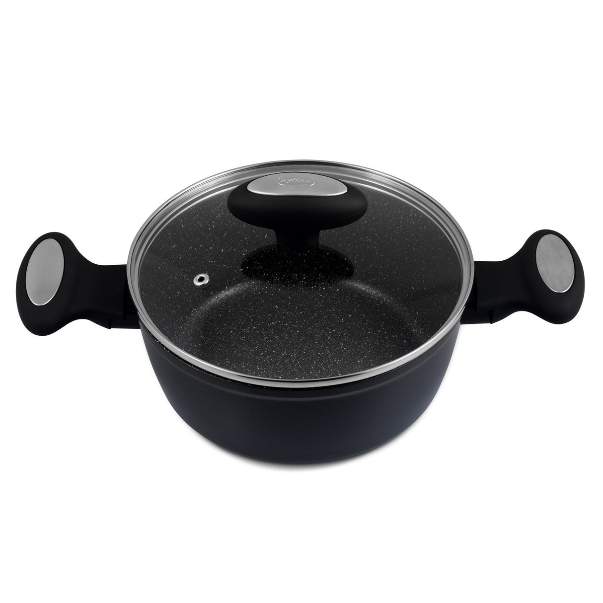Zyliss Ultimate Forged 20cm/2L Non-Stick Stock Pot w/ Lid Cover - Black
