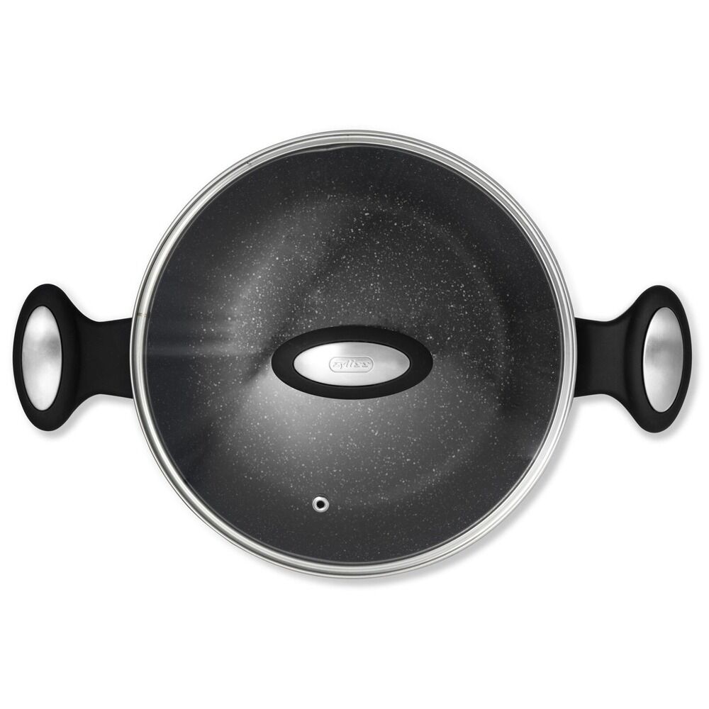Zyliss Ultimate Forged 24cm/4L Non-Stick Stock Pot w/ Lid Cover - Black