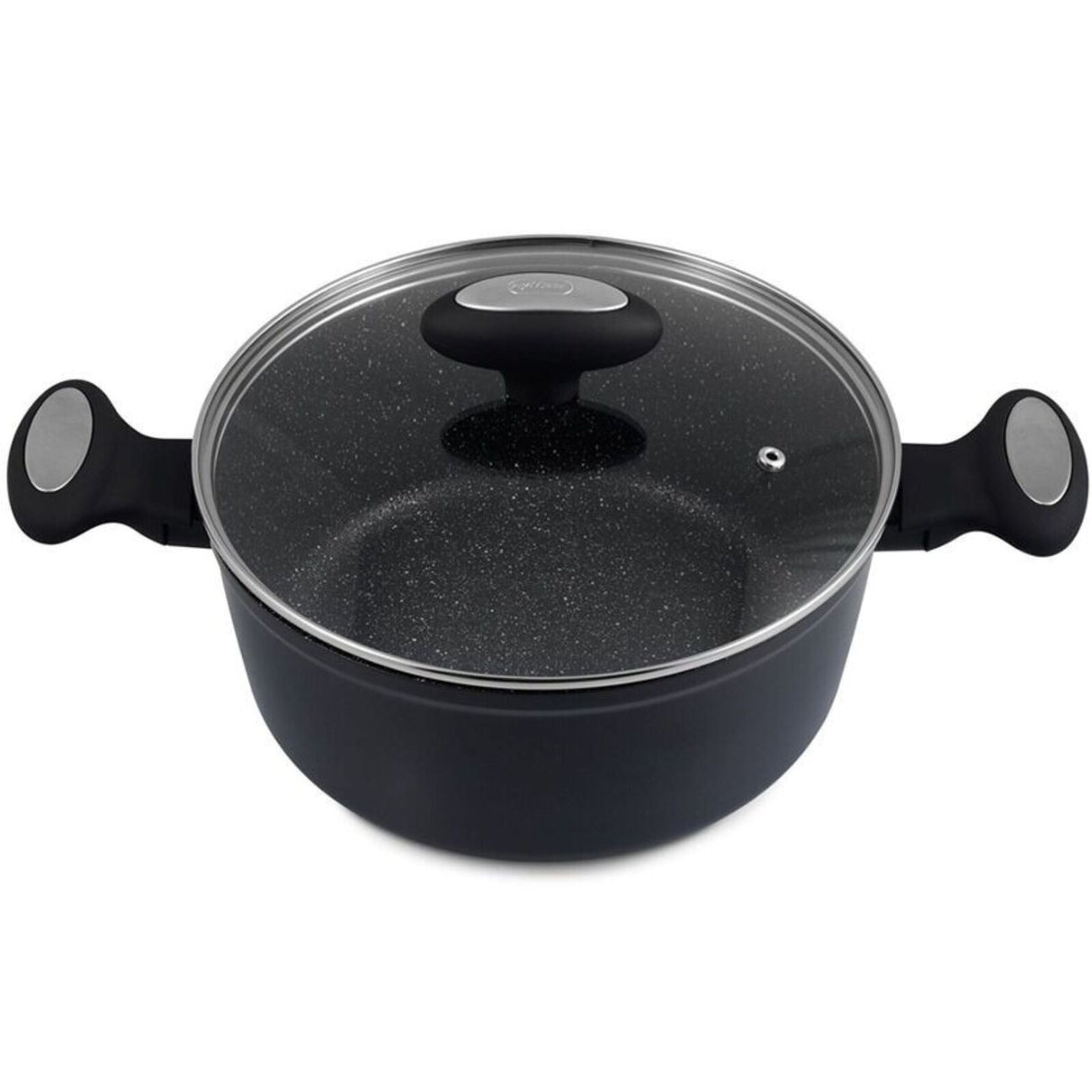 Zyliss Ultimate Forged 24cm/4L Non-Stick Stock Pot w/ Lid Cover - Black