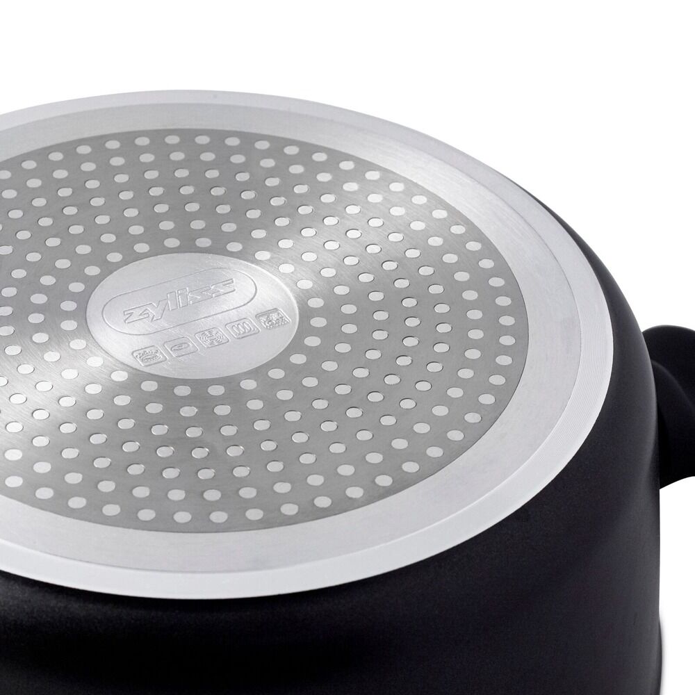 Zyliss Ultimate Forged 24cm/4L Non-Stick Stock Pot w/ Lid Cover - Black