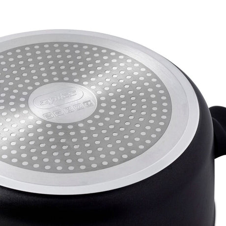 Zyliss Ultimate Forged 24cm/4L Non-Stick Stock Pot w/ Lid Cover - Black
