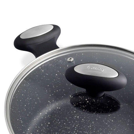 Zyliss Ultimate Forged 24cm/4L Non-Stick Stock Pot w/ Lid Cover - Black