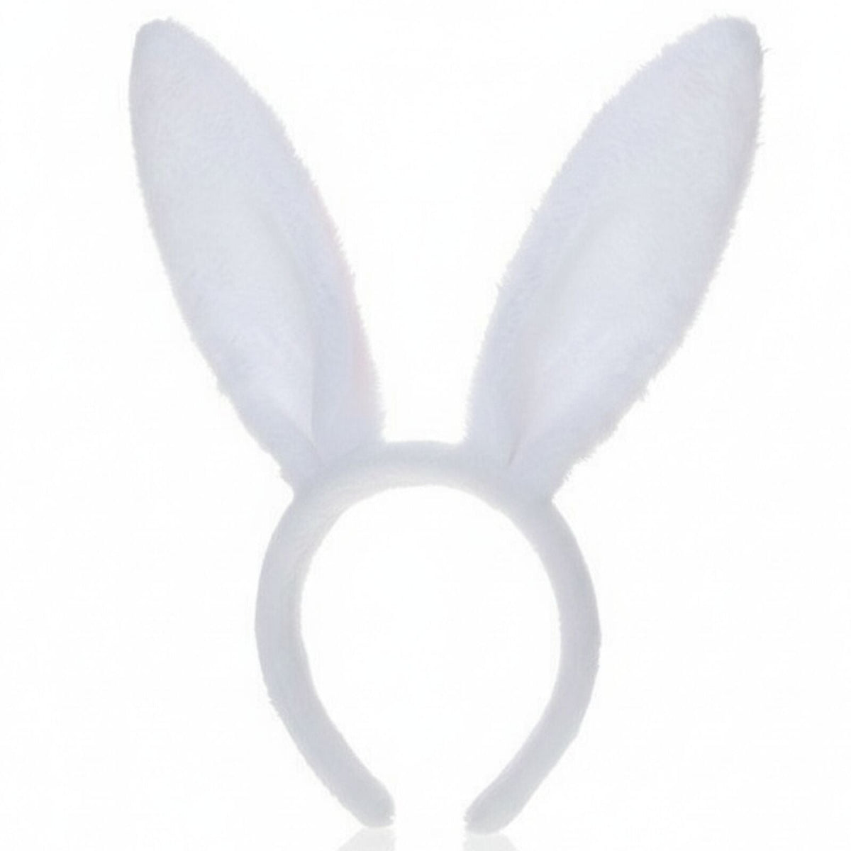 6x White Bunny Ears Headband Bulk Pack - Easter/Animal Costume (Halloween & Fancy Dress)