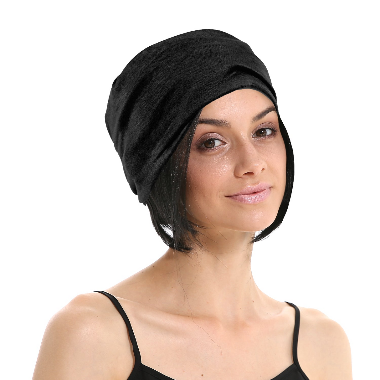 Black Seamless Tube Bandana - Neck Gaiter/Face Mask/Head Scarf for Ski & Snow