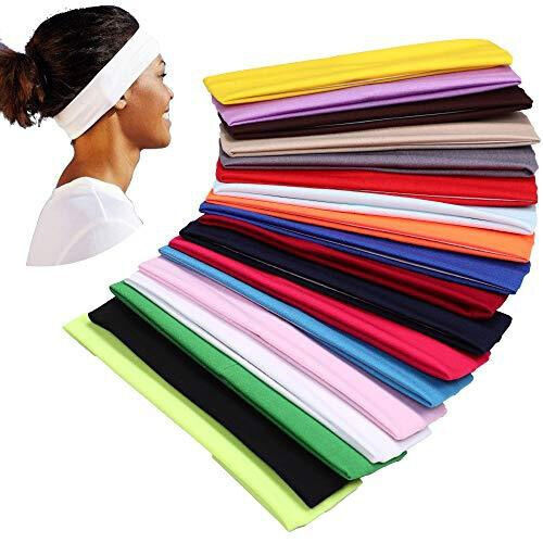 Hot Pink Sports Headband - 8cm Elastic Stretch Hair Band (Yoga/Gym)