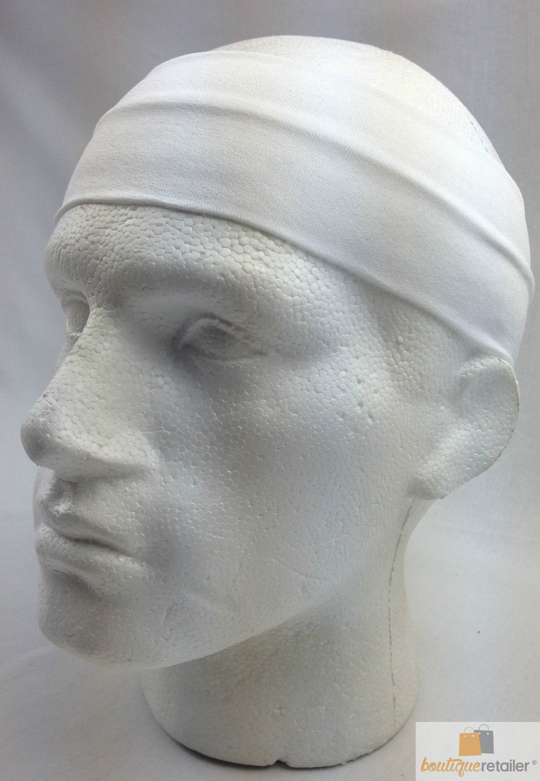 PLAIN HEADBAND Elastic Stretch Sports Yoga Hair Band Unisex 8cm Wide Wrap