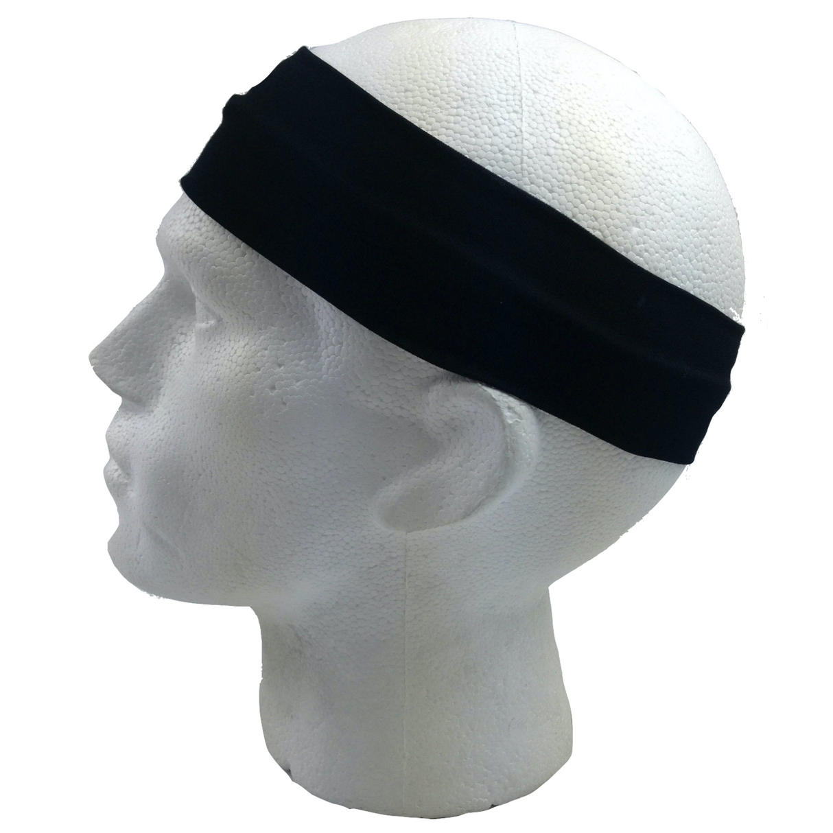 2pc Black & White Sports Headband Set - 8cm Elastic Stretch Hair Band (Yoga/Gym)