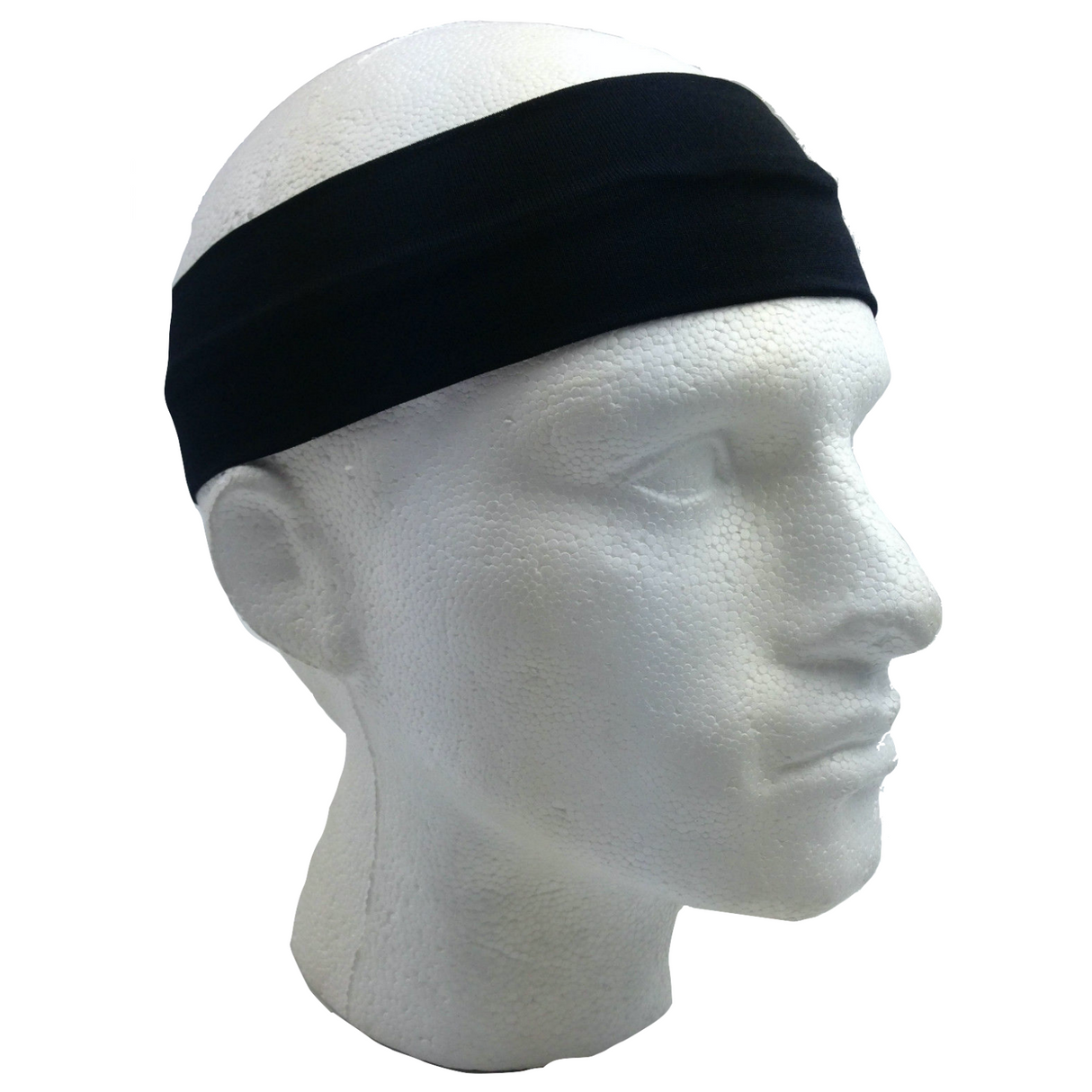 2pc Black & White Sports Headband Set - 8cm Elastic Stretch Hair Band (Yoga/Gym)