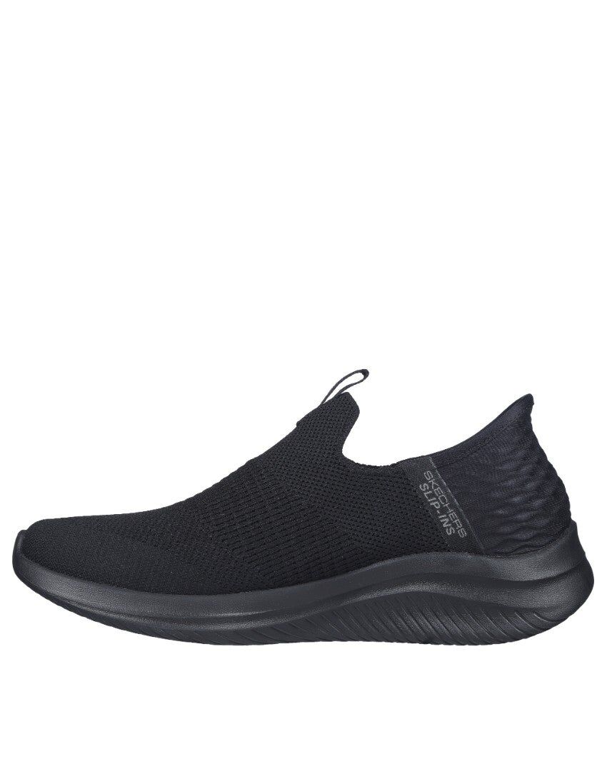 Skechers Womens Ultra Flex 3.0 Cozy Streak Slip On Shoes in Black