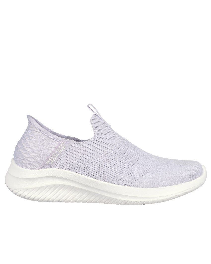 Skechers Womens Ultra Flex 3.0 Cozy Streak Slip On Shoes in Lavender