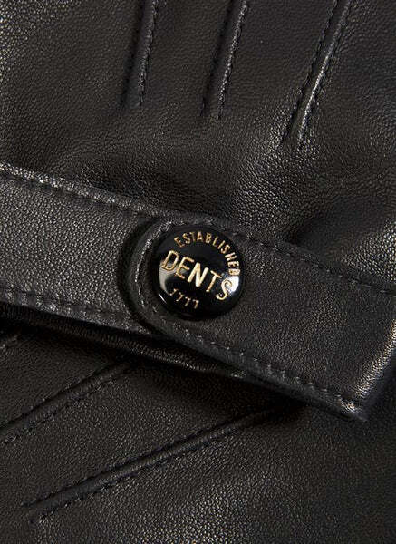 Dents Mens Unlined Leather Driving Gloves - Daniel Craig Spectre - Black (Made in England)