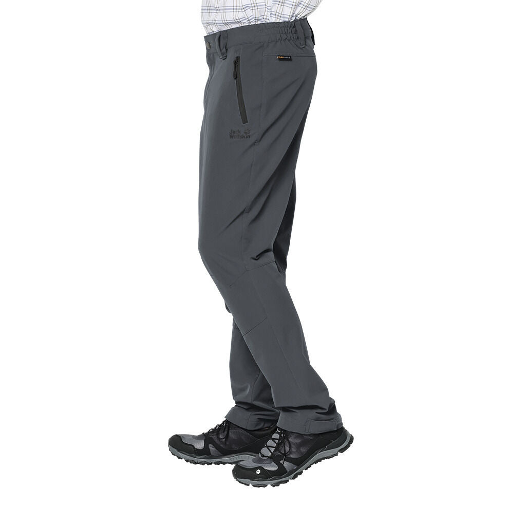 Jack Wolfskin Activate XT Mens Softshell Hiking Pants - Dark Iron (PFC Free Trekking Trousers)
