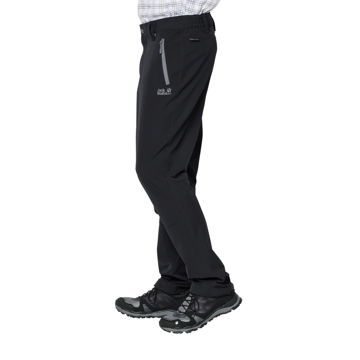 Jack Wolfskin Activate XT Mens Softshell Hiking Pants - Black (PFC Free Trekking Trousers)