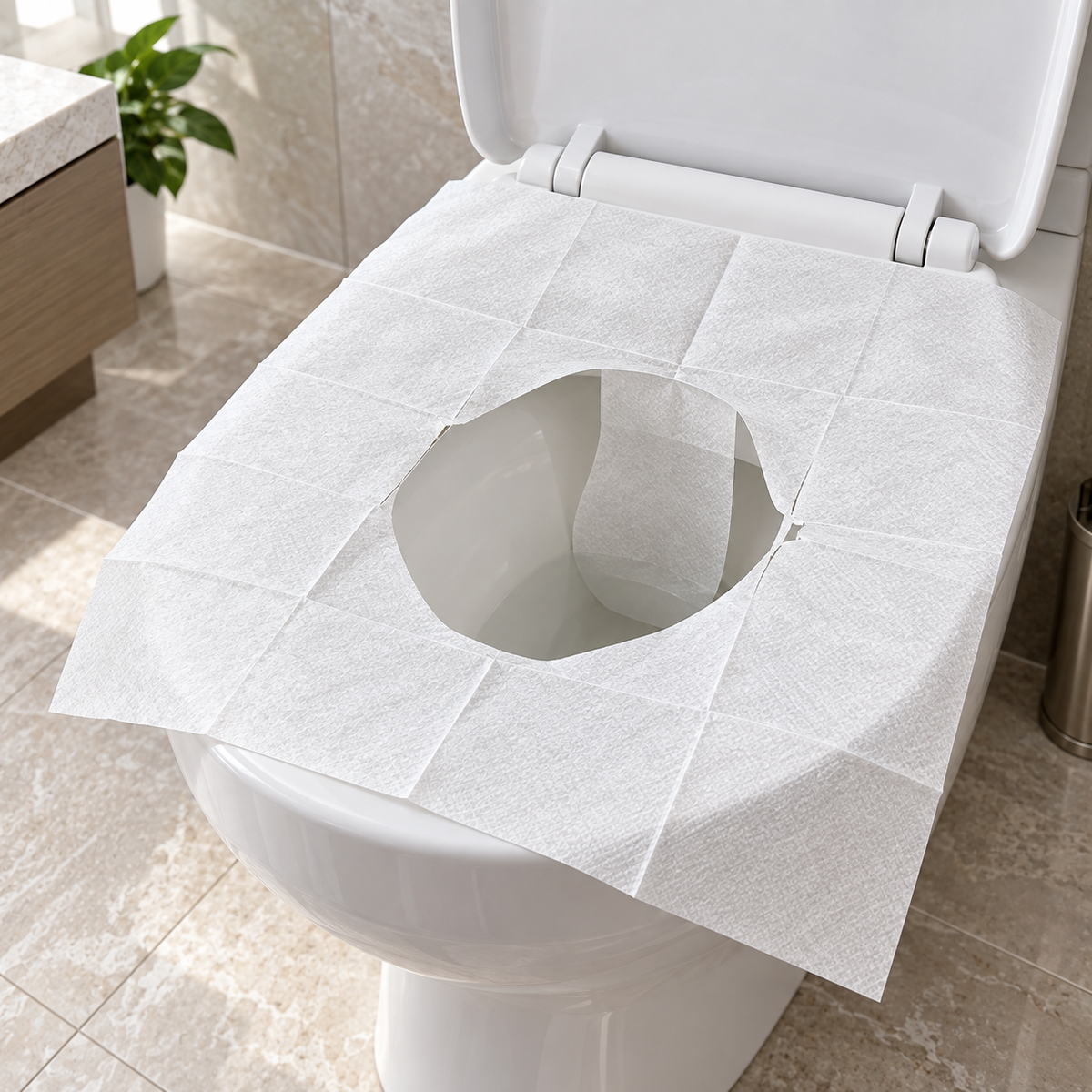 10x Disposable Sanitary Flushable Hygienic Toilet Seat Covers - White
