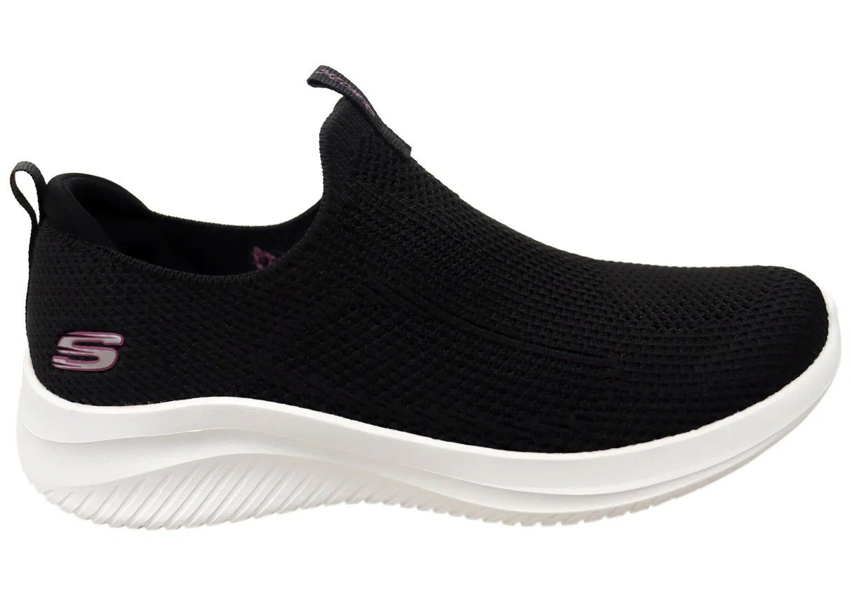 Skechers Ultra Flex 3.0 All Momentum Womens Slip-On Sneakers - Black (Casual Shoes)
