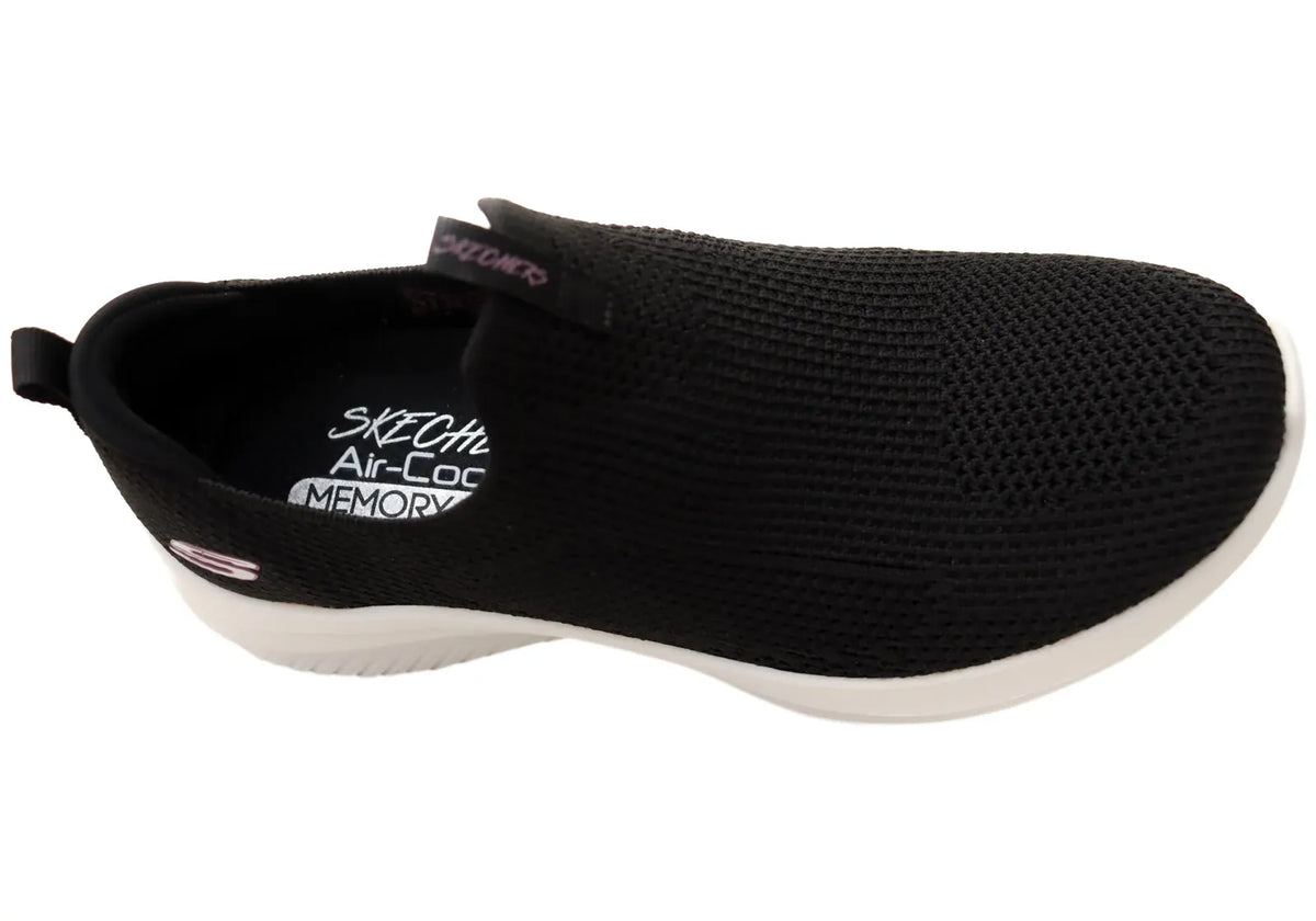 Skechers Ultra Flex 3.0 All Momentum Womens Slip-On Sneakers - Black (Casual Shoes)