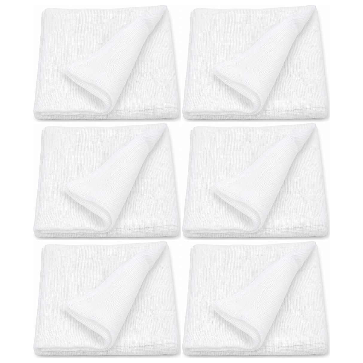 6x Cotton Muslin Cheesecloth Strainer Bulk Pack - Soymilk/Tofu/Butter Draining Gauze (91.4x150cm)