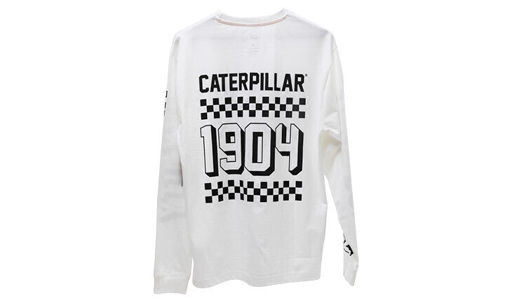 Caterpillar Long Sleeve Top Limited Edition T Shirt - White - White