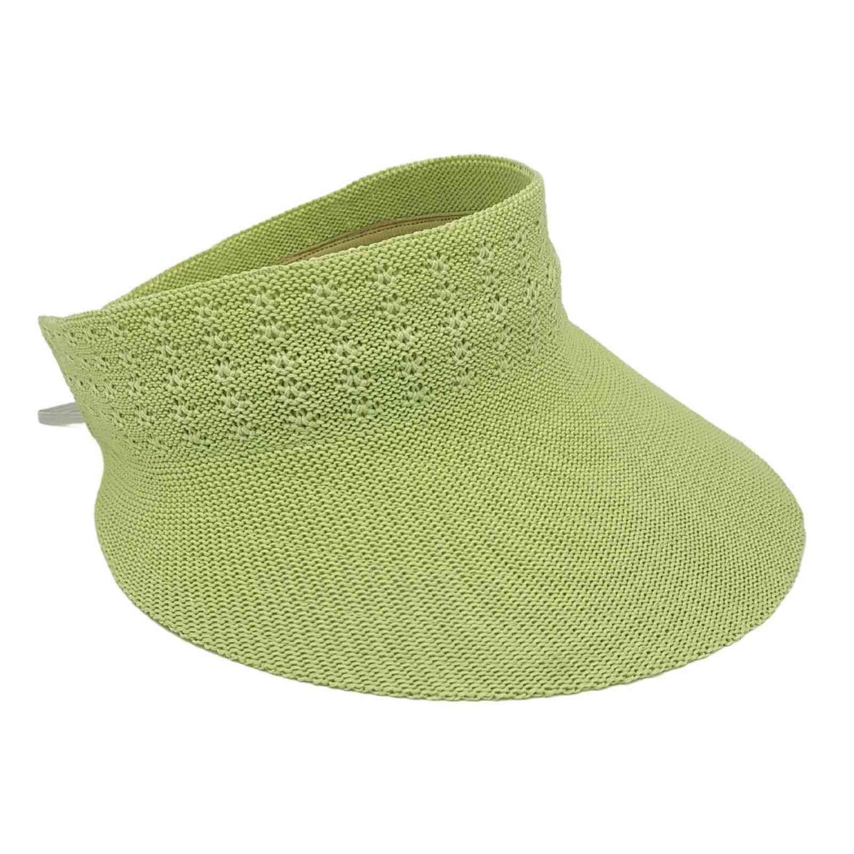 Jacaru 1512 Knitted Roll Up Visor - Foldable & Adjustable (One Size Vegan Friendly)