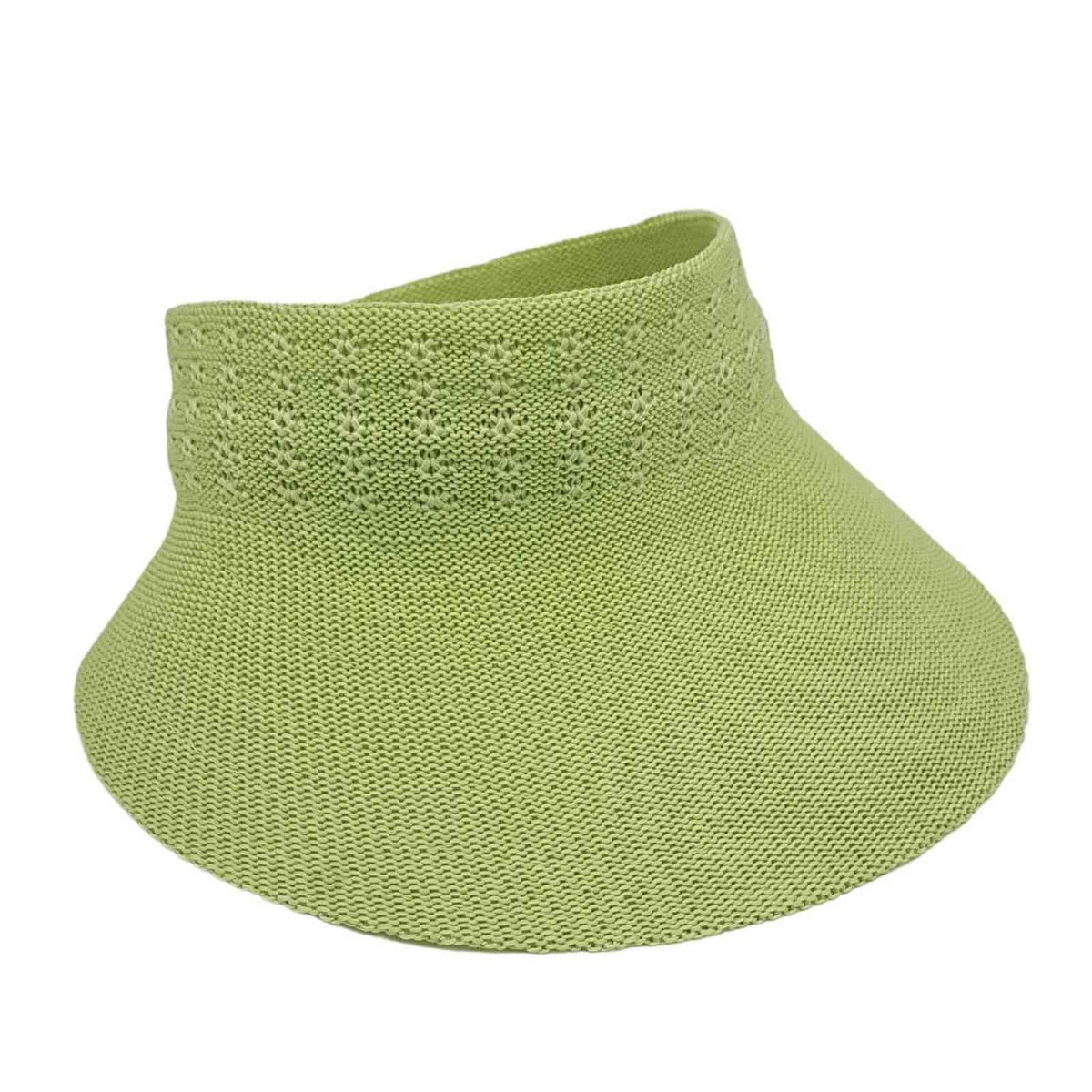 Jacaru 1512 Knitted Roll Up Visor - Foldable & Adjustable (One Size Vegan Friendly)