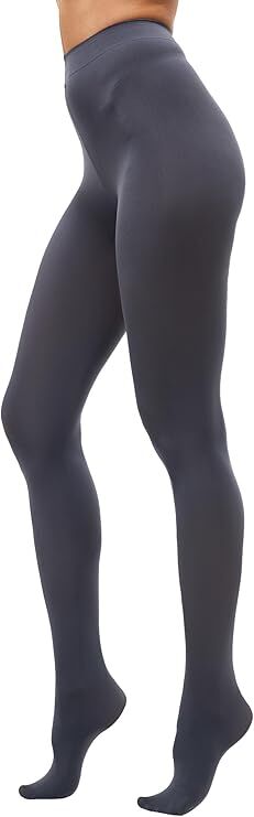 Grey Pantyhose Tights - Womens Stockings Hosiery (One Size)