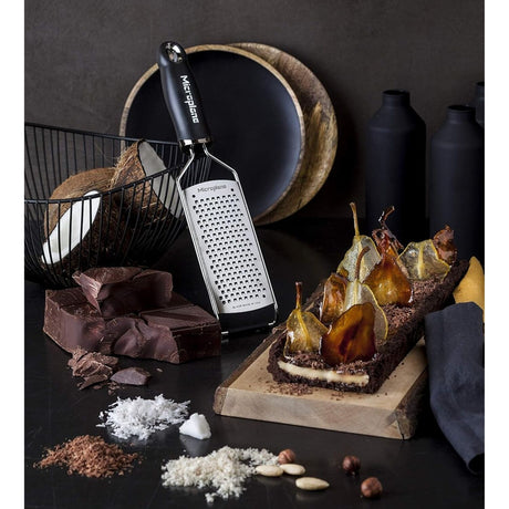 Microplane Gourmet Coarse Grater Black Stainless Steel 32cm Non Slip Handle
