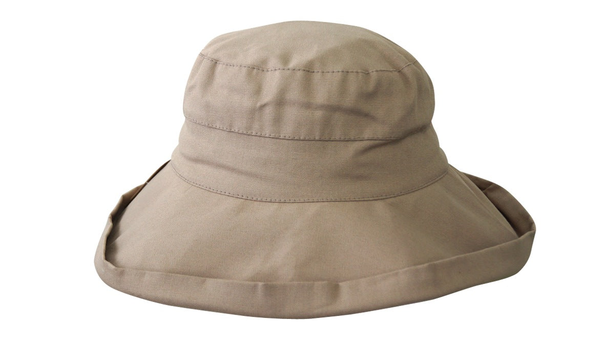 Jacaru 1530 Cotton Beach Hat - Foldable & UPF 50+ (One Size Vegan Friendly)